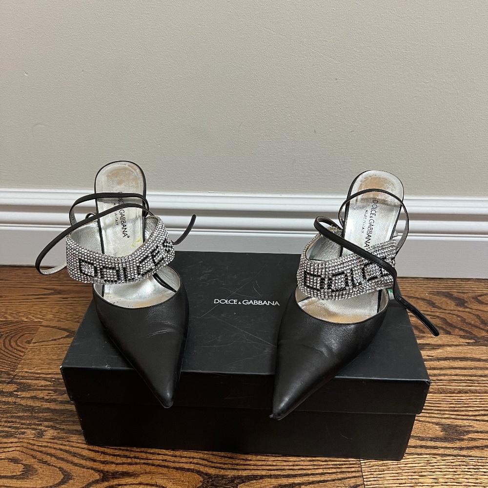 Dolce & Gabbana Bling Leather Pumps